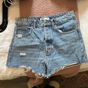 Zara jean shorts dark wash